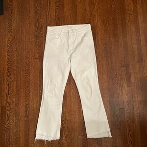 MOTHER The Insider Crop Step Fray - Fairest of Them All (White)